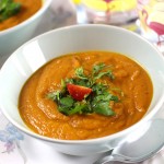 Roasted pumpkin and carrot soup