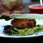 Sweet potato and red bean patties